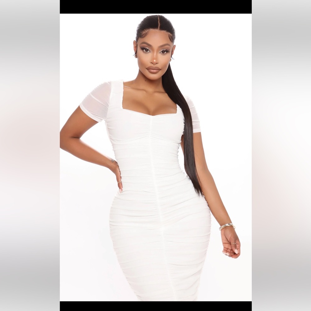 Midi dress white